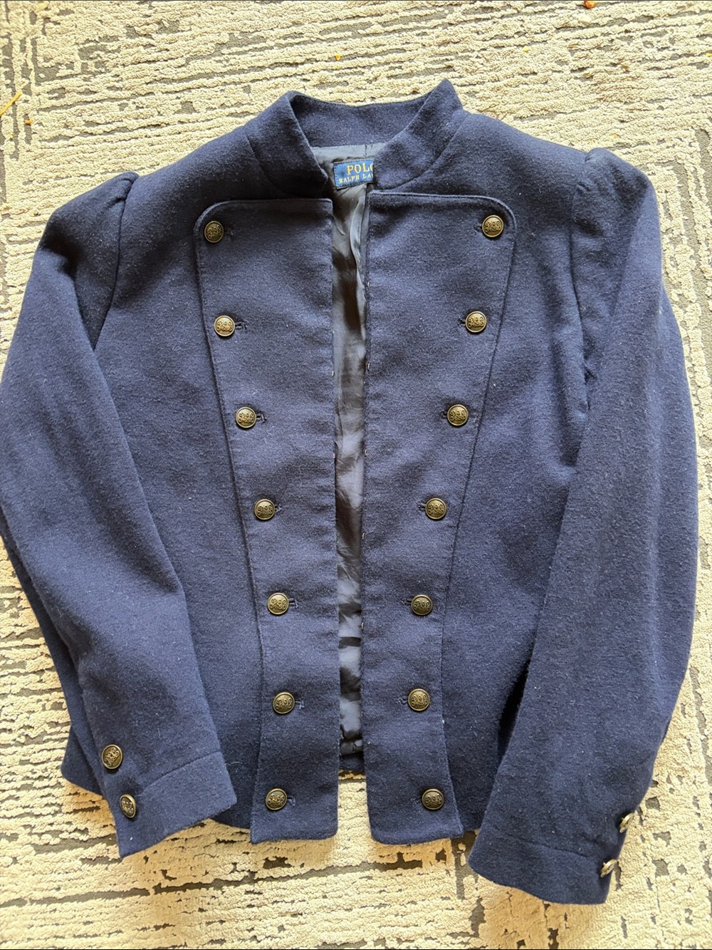 Polo by Ralph Lauren navy blue Military style Napoleon Blazer